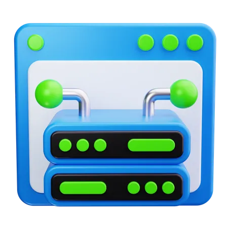 Servidor web  3D Icon