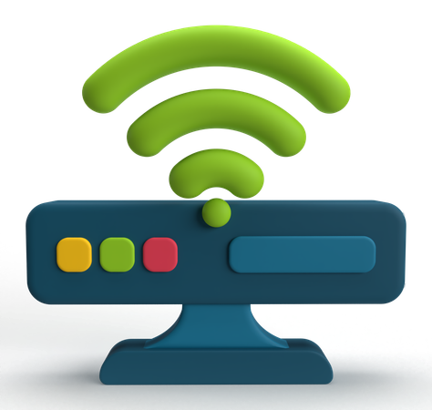 Servidor wifi  3D Icon