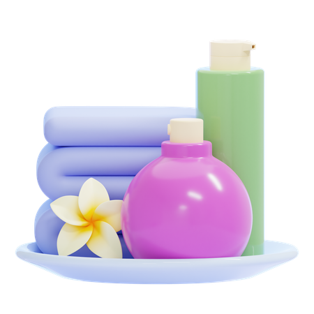 Serviette de spa et parfum  3D Icon