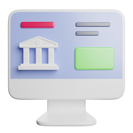 Banca online  3D Icon