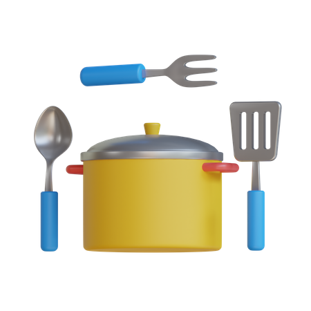 Ensemble de cuisine  3D Icon