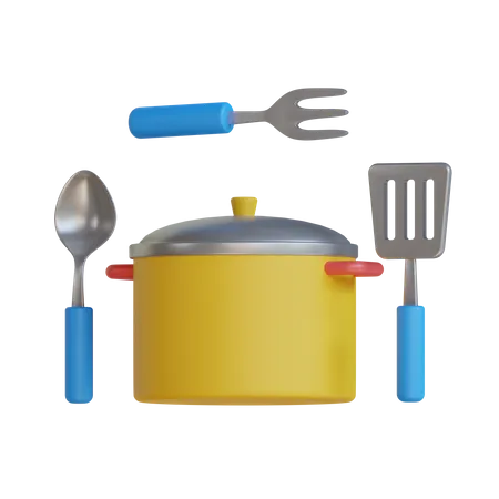 Ensemble de cuisine  3D Icon