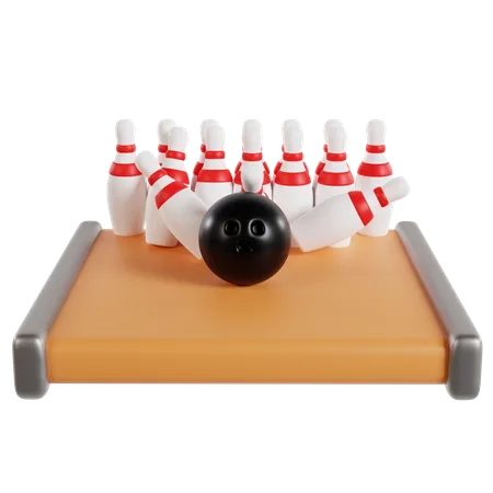 Ensemble miniature de bowling  3D Icon