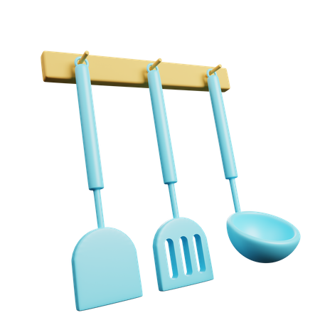 Set Of spatula  3D Icon