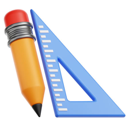 Set Square  3D Icon