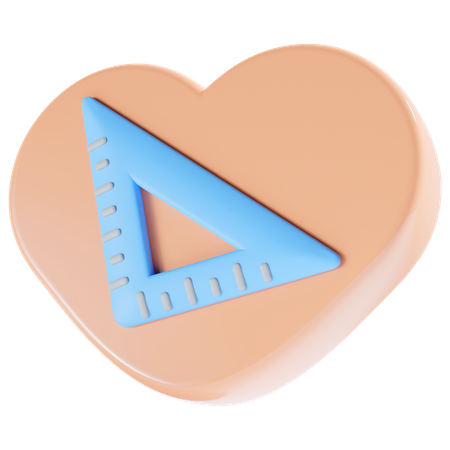 Set Square  3D Icon