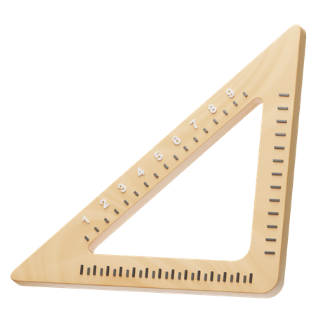 Set Square  3D Icon