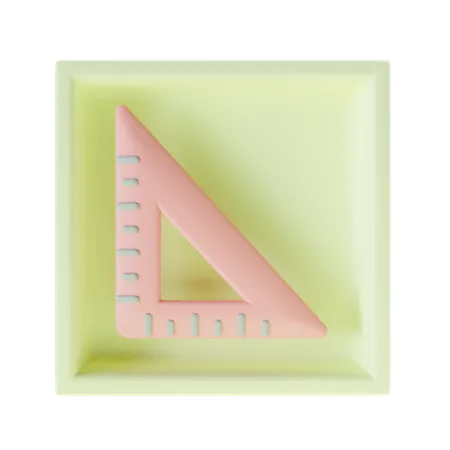 Set Square  3D Icon