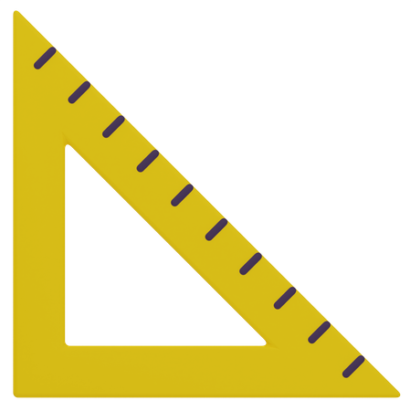 Set Square  3D Icon