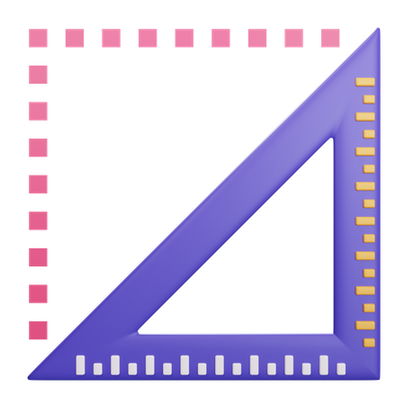 Set Square  3D Icon