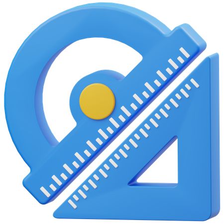 Set Square  3D Icon
