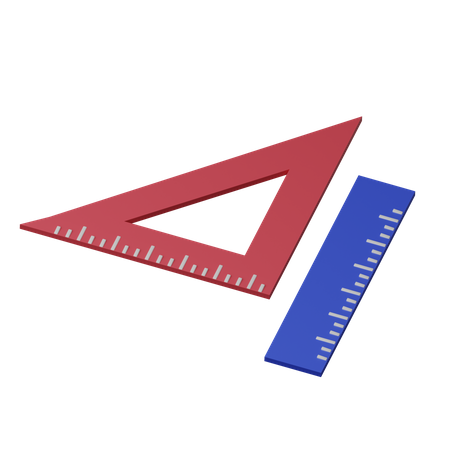 Set Square  3D Icon