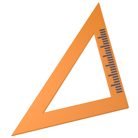 Set Square  3D Icon