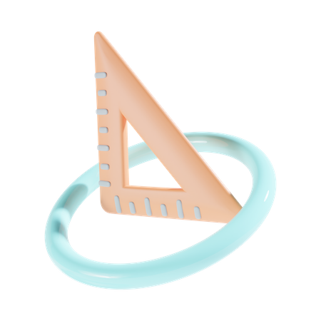 Set Square  3D Icon