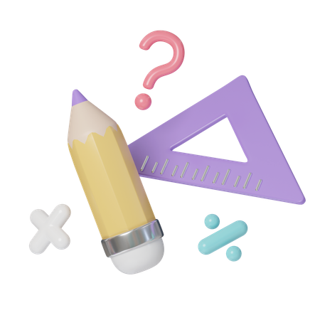 Set Square  3D Icon