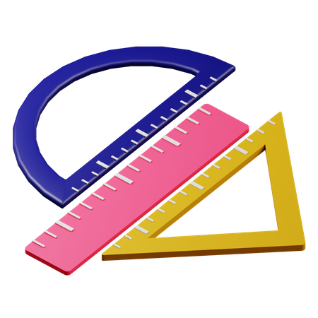 삼각자  3D Icon