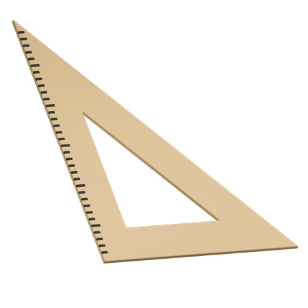 Set Square Triangle Ruler  3D Icon
