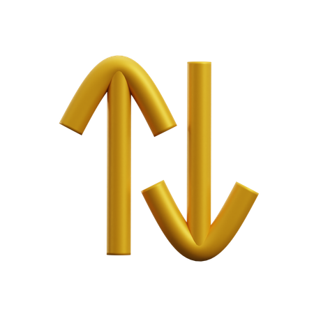 Seta cruzada para cima e para baixo  3D Icon