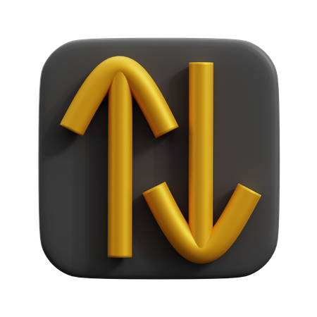 Seta cruzada para cima e para baixo  3D Icon