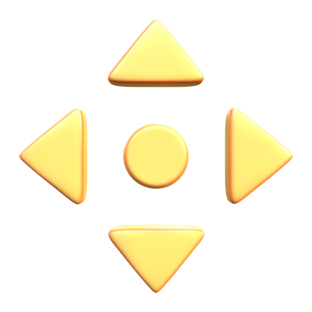 Seta de 4 direções  3D Icon