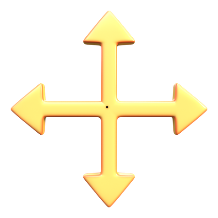 Seta de 4 direções  3D Icon