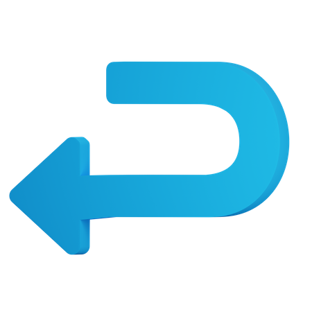 Seta de desfazer  Ícone 3D