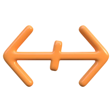 Seta de rolagem horizontal  3D Icon