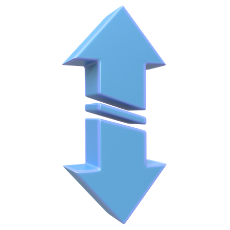 Seta de rolagem vertical  3D Icon