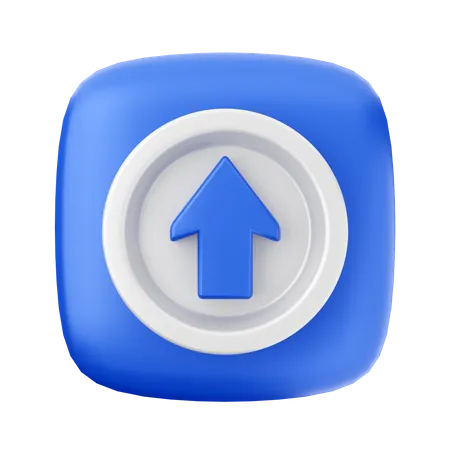 Seta de upload  3D Icon