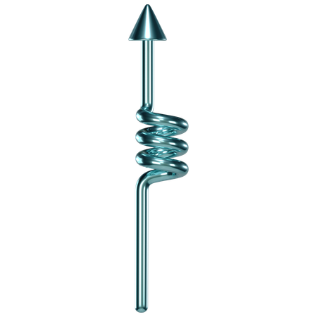 Flecha espiral longa  3D Icon