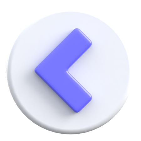 Seta esquerda  3D Icon