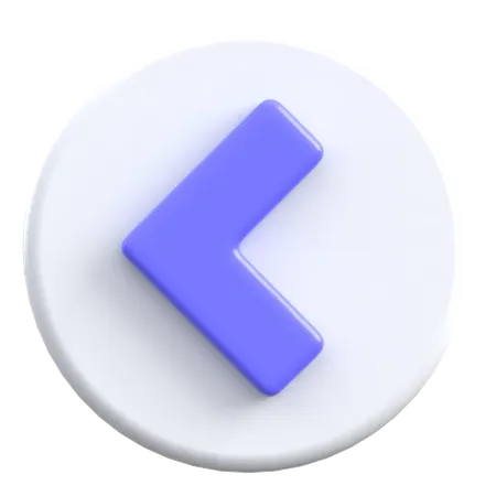 Seta esquerda  3D Icon