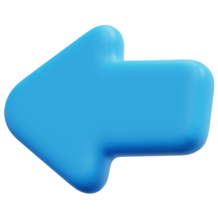 Seta esquerda  Ícone 3D