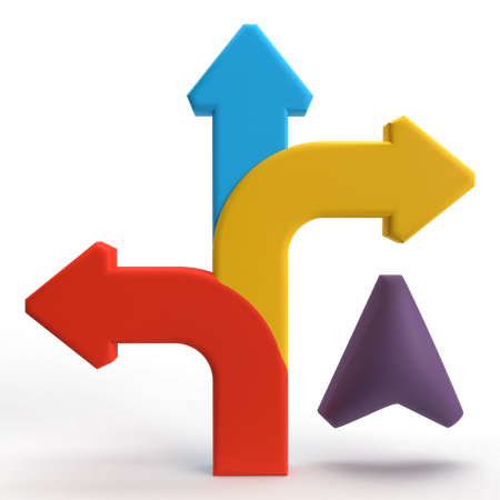 Seta de orientação  3D Icon