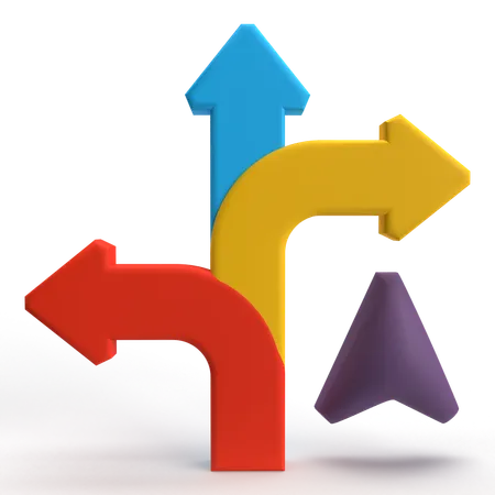 Seta de orientação  3D Icon
