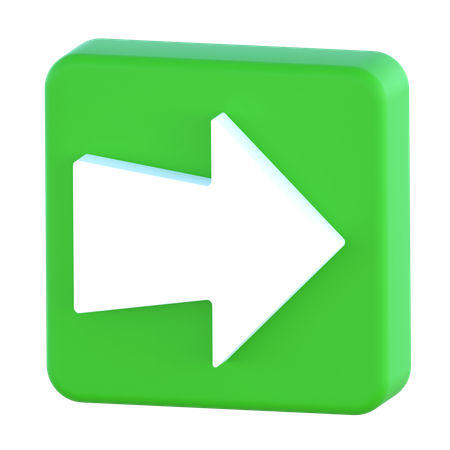 Seta para a direita  Ícone 3D