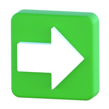 Seta para a direita  Ícone 3D