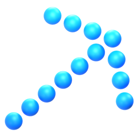 Seta para cima para a direita  3D Icon