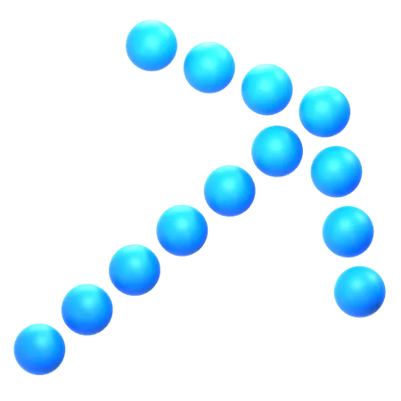 Seta para cima para a direita  3D Icon