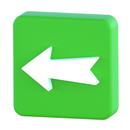 Seta para a esquerda  Ícone 3D