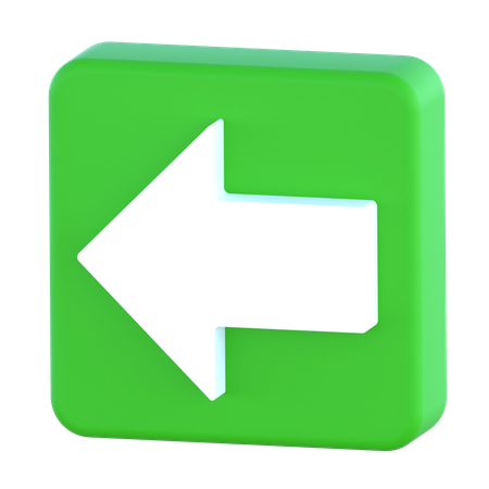 Seta para a esquerda  Ícone 3D