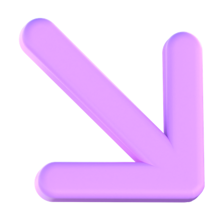 Seta para baixo à direita  3D Icon