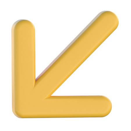Seta para baixo à esquerda  3D Icon