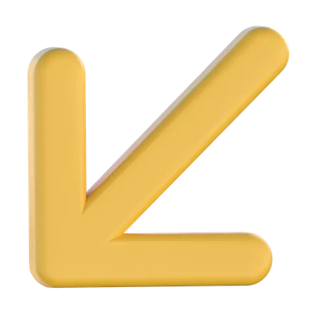 Seta para baixo à esquerda  3D Icon