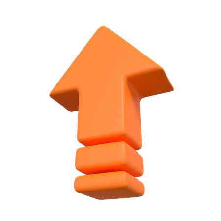 Seta para cima  Ícone 3D