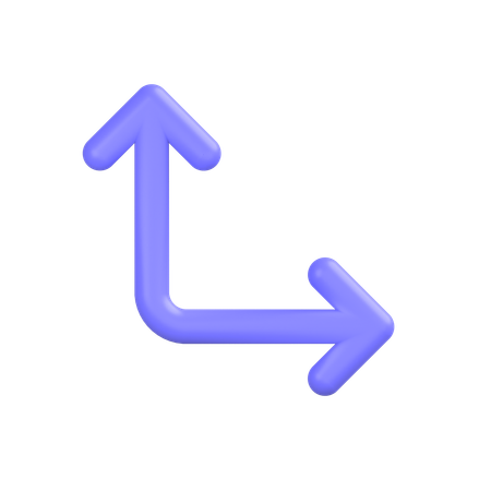 Seta para cima e para a direita  3D Icon