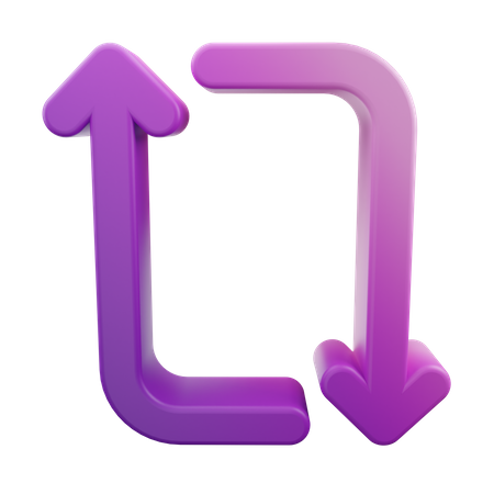 Seta para cima e para baixo  3D Icon