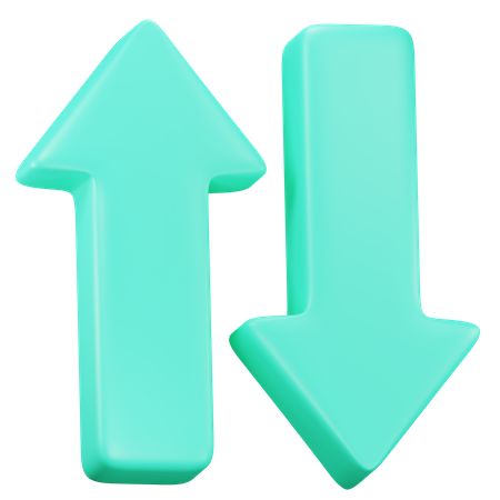 Seta para cima e para baixo  3D Icon