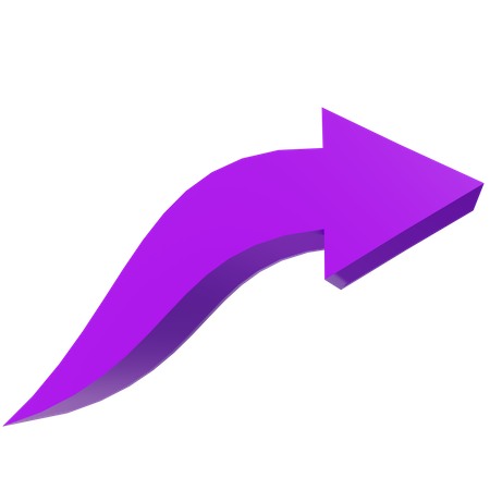 Seta para cima para a direita  Ícone 3D