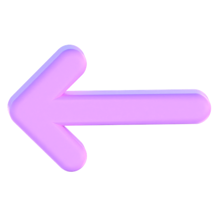 Seta para trás  3D Icon